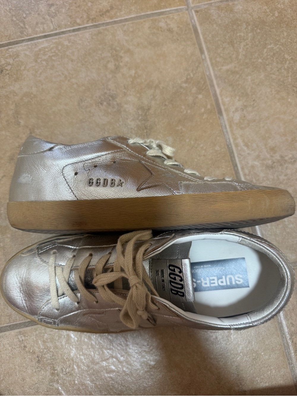 Silver Golden Goose sneakers